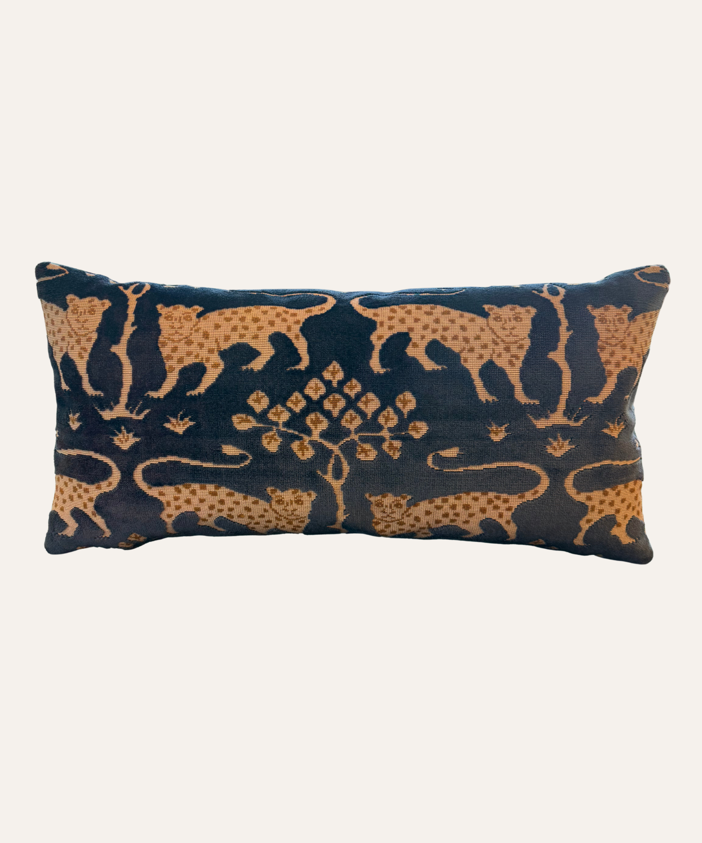 Woodland Leopard Velvet Pillow
