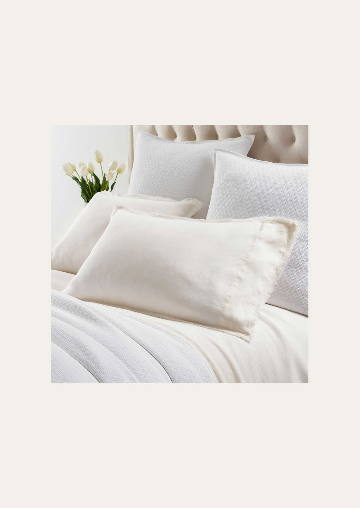 Faye Linen Sheet Set, Dove White