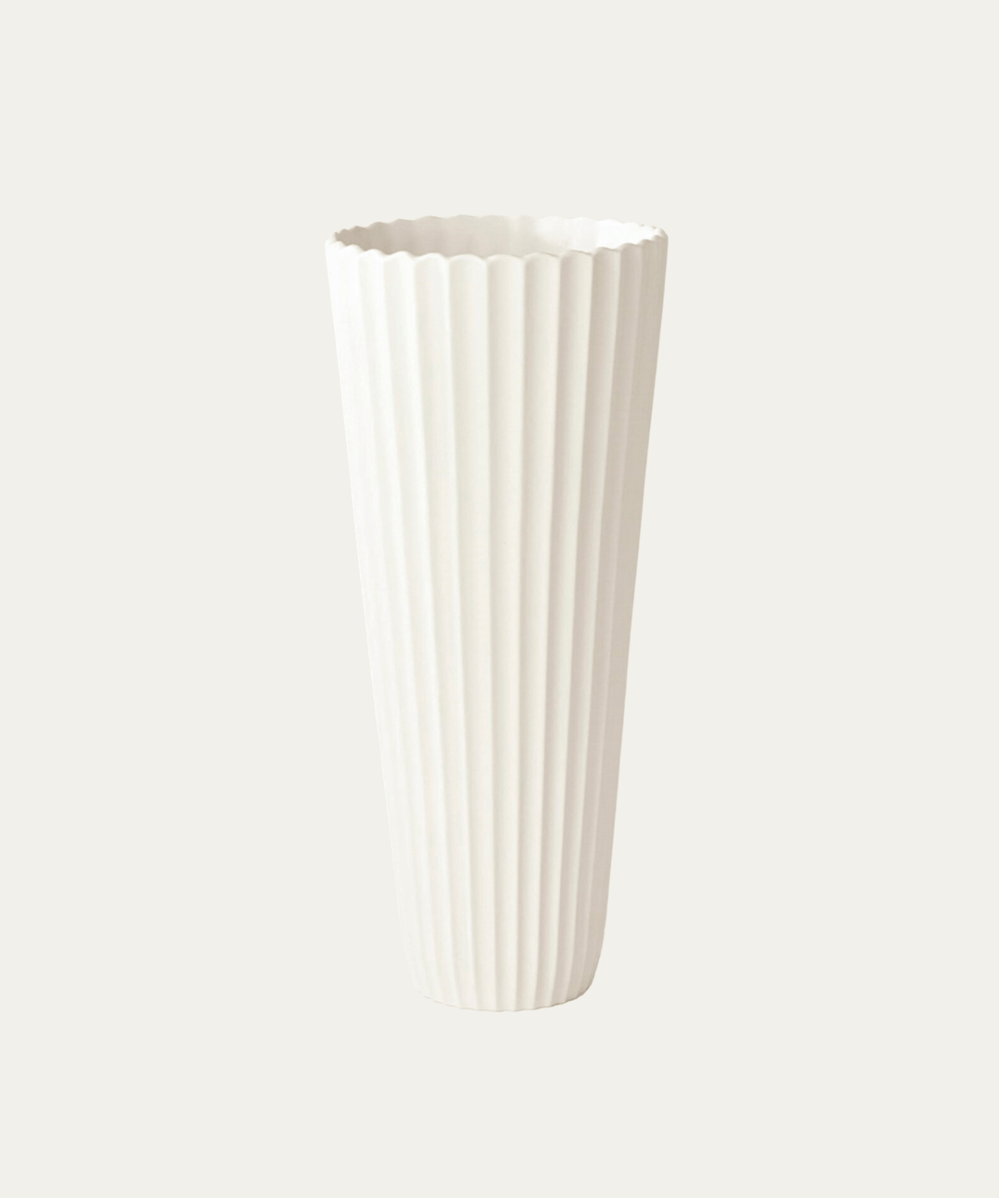 Fluted Vase, White - Stephenson House