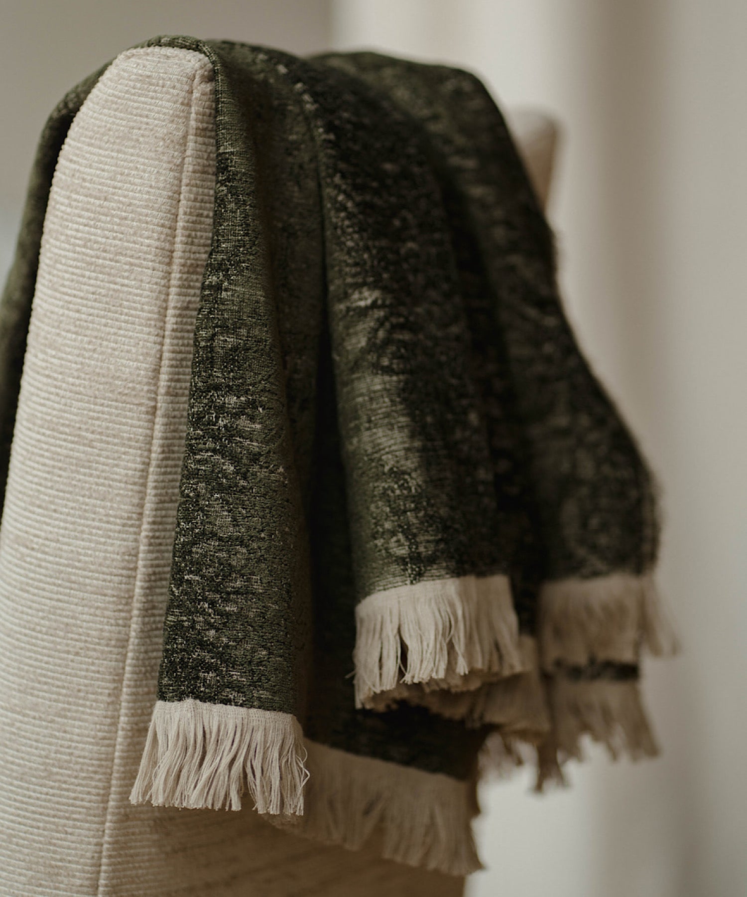 Paisley Throw, Olive - Stephenson House