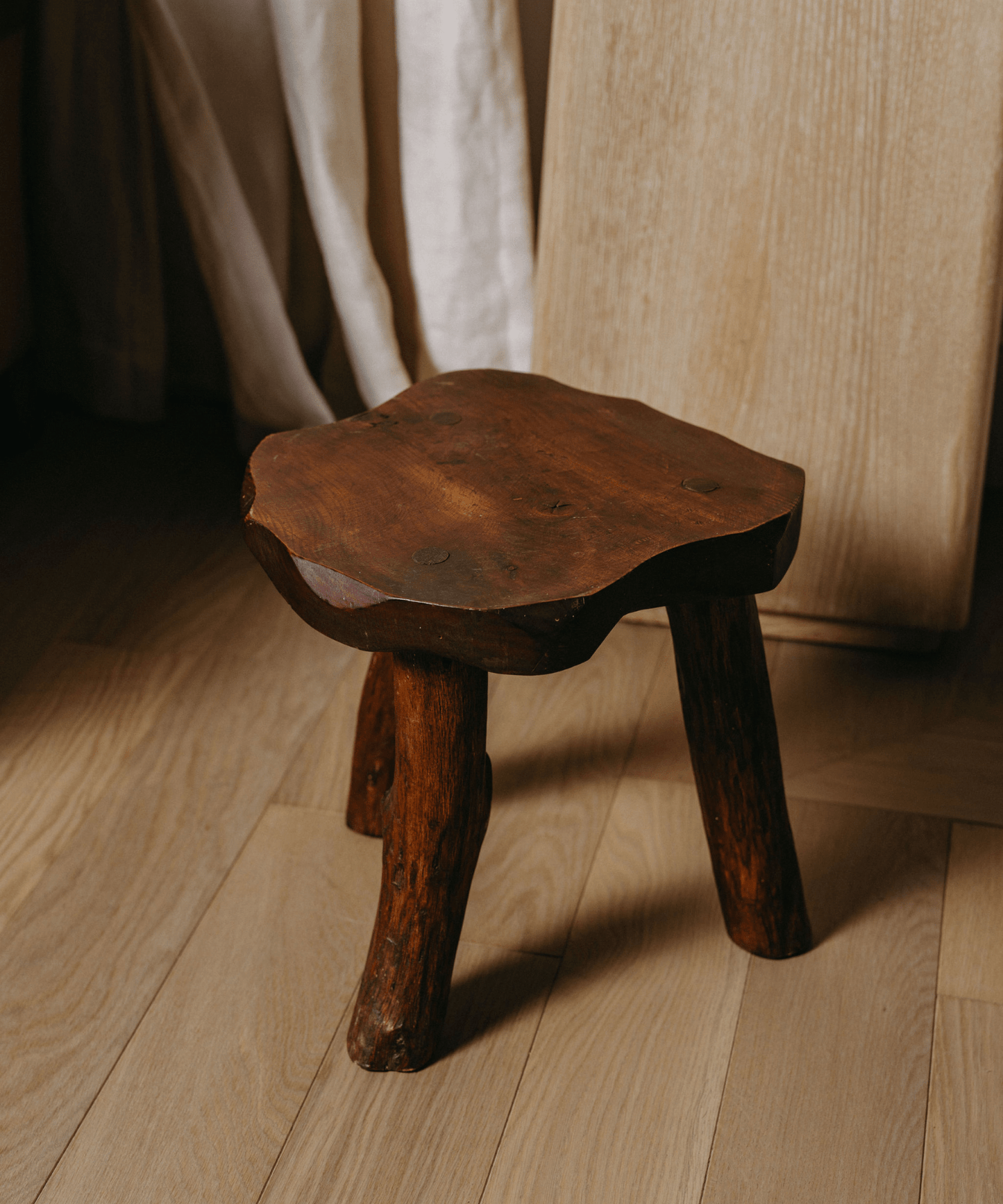 Vintage Wood Stool - Stephenson House