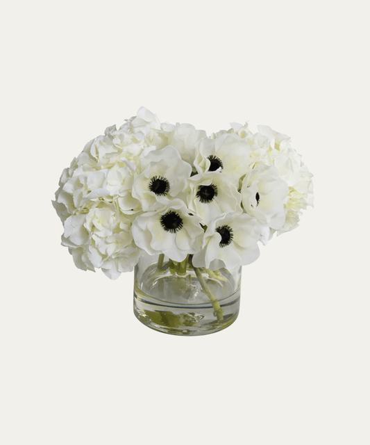 Anemone & Hydrangea Arrangement, 12" - Stephenson House