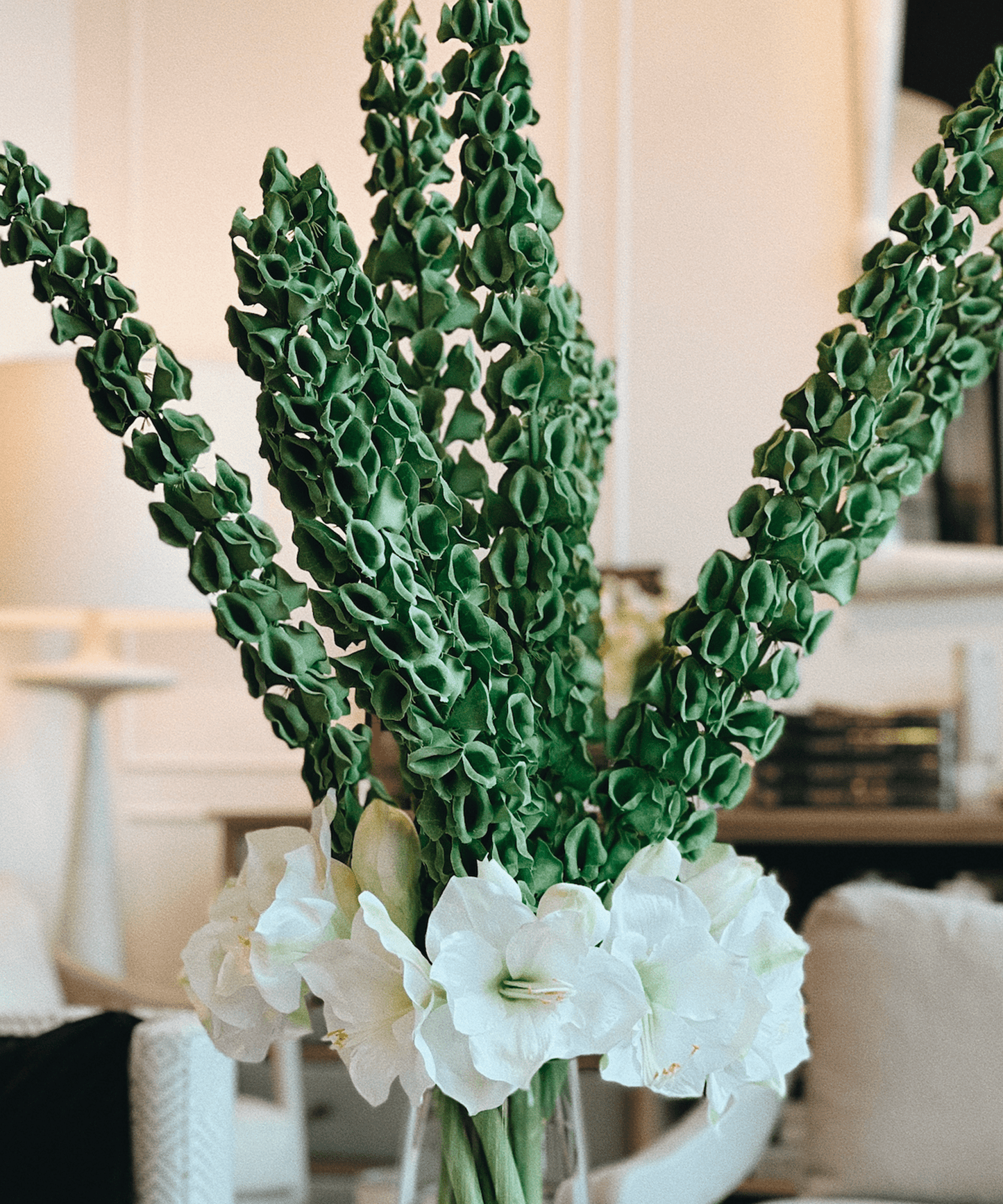 Bells of Ireland & White Amaryllis - Stephenson House
