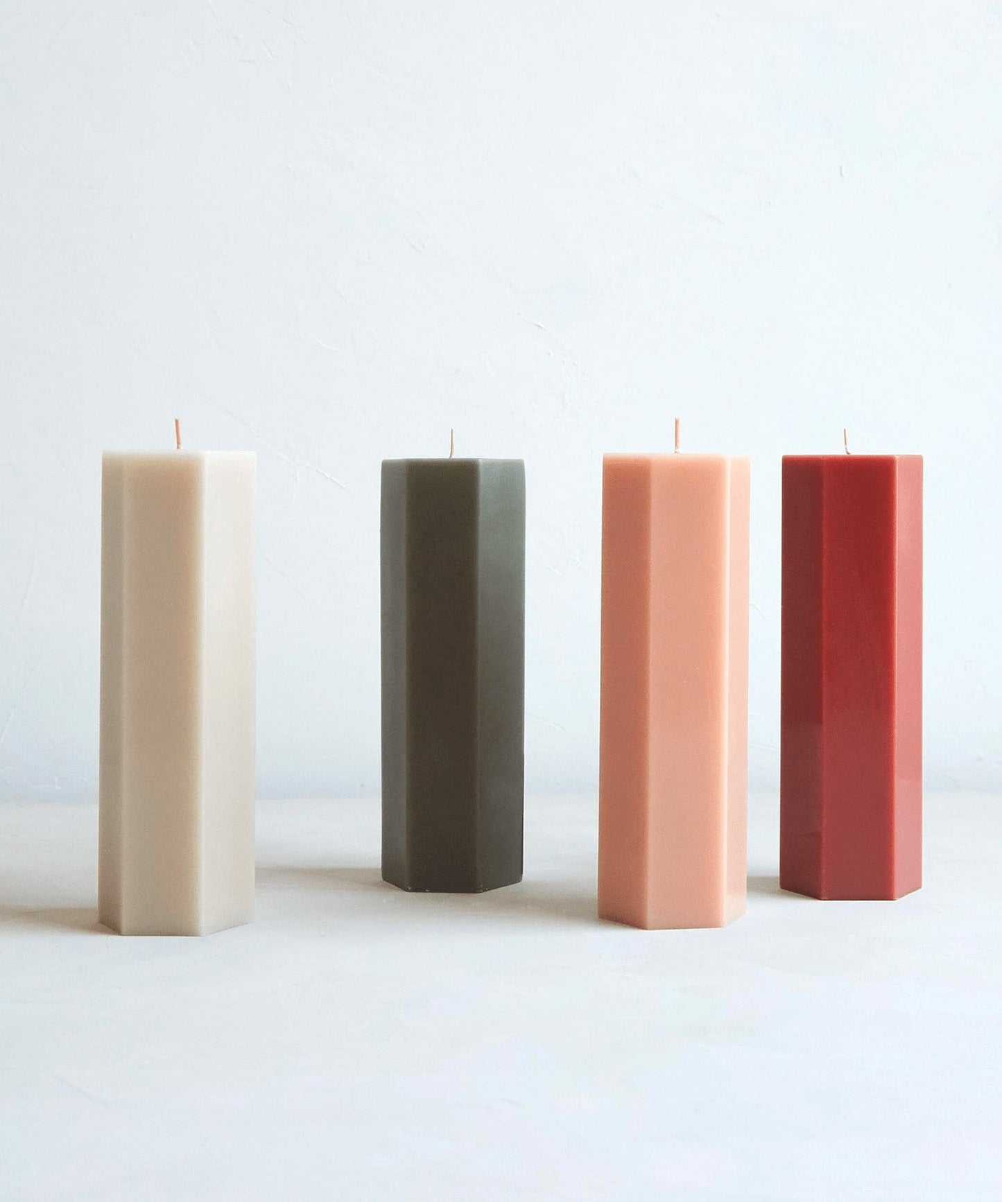 Hexagon Pillar Candle, Parchment - Stephenson House