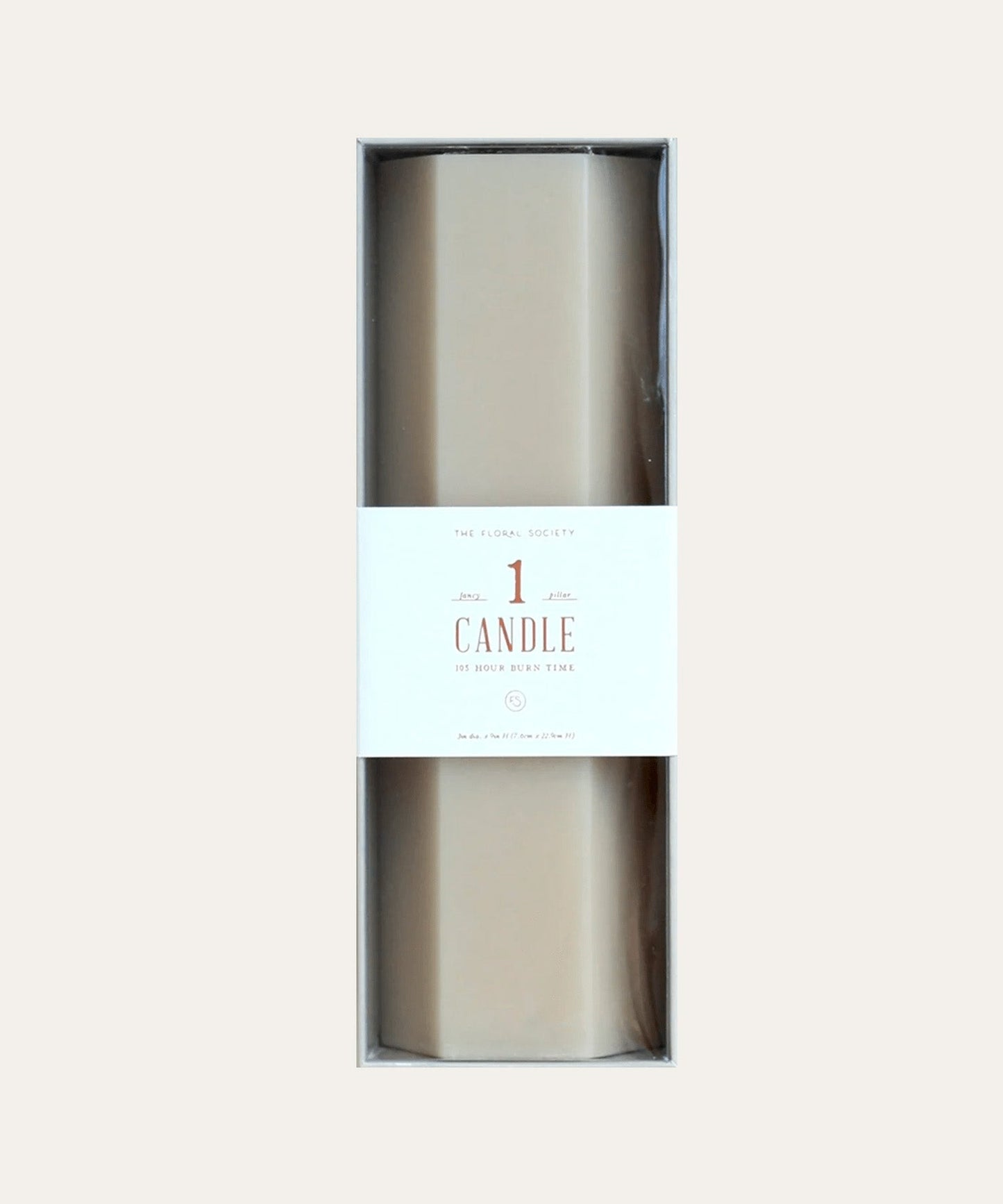 Hexagon Pillar Candle, Parchment - Stephenson House