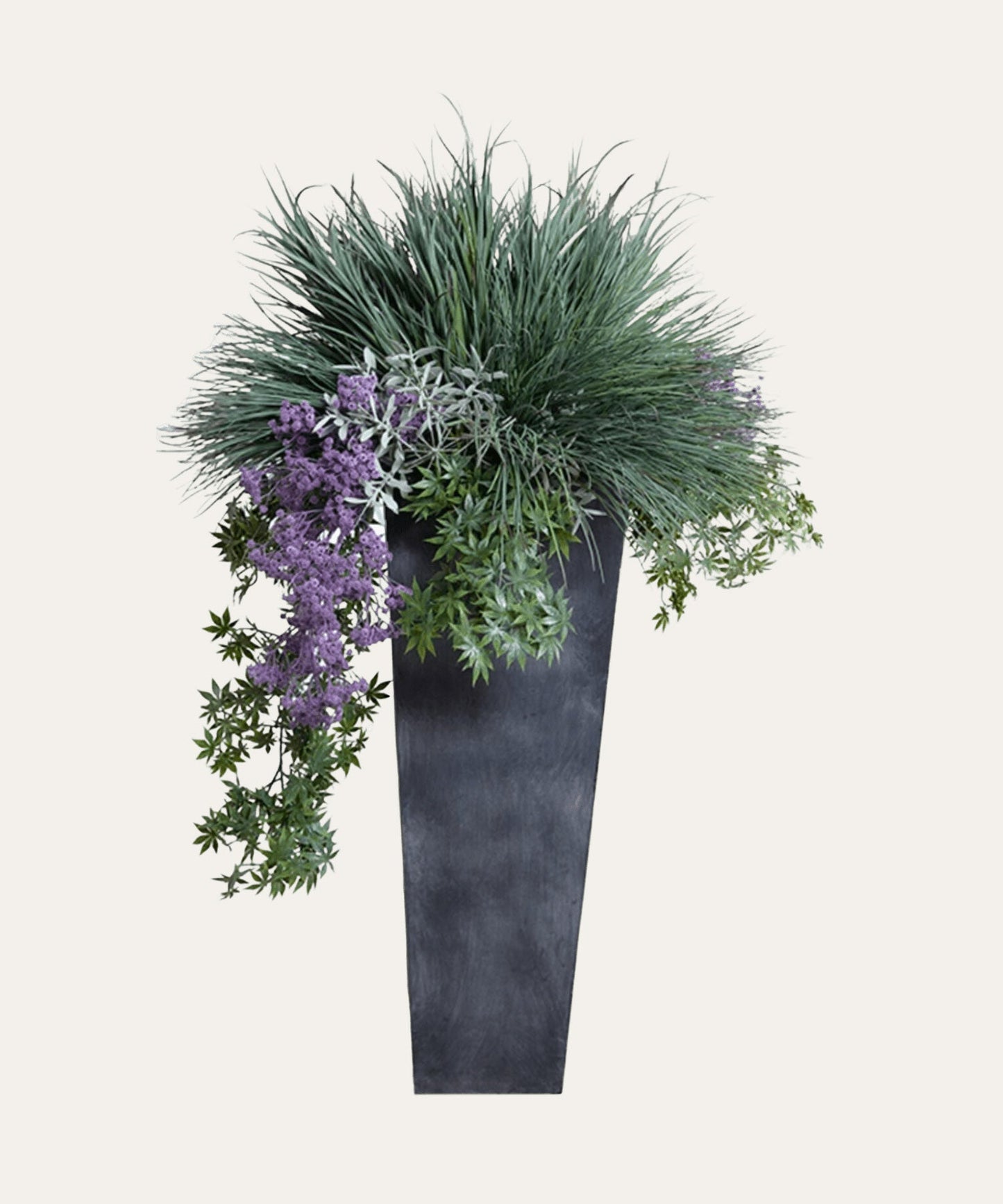 Mixed Planter with Grasses, Vines, and Succulents - Stephenson House