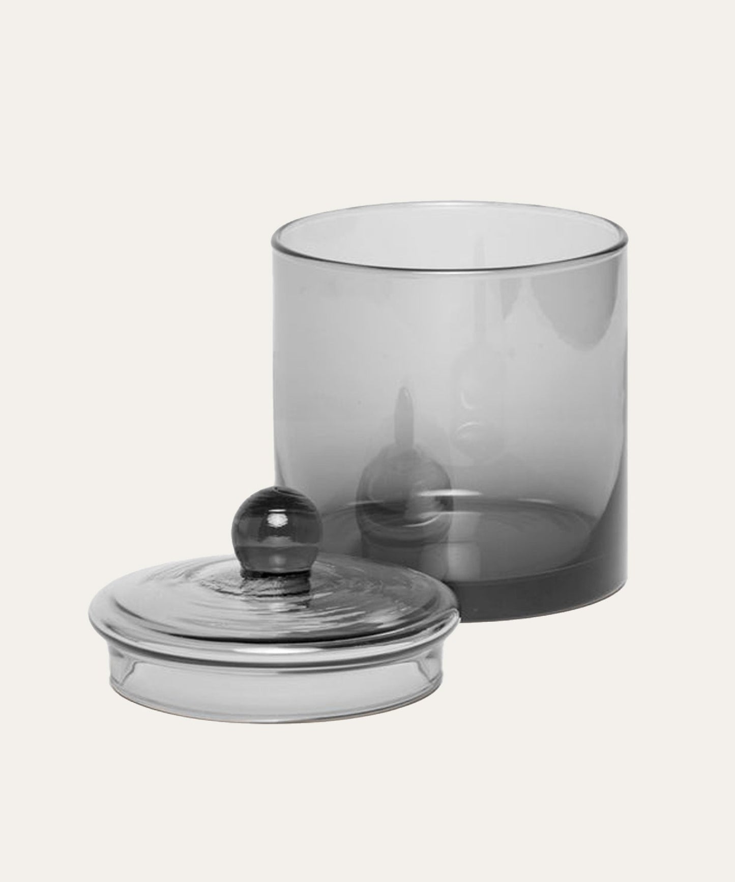 Smoke Grey Glass Canisters - Stephenson House