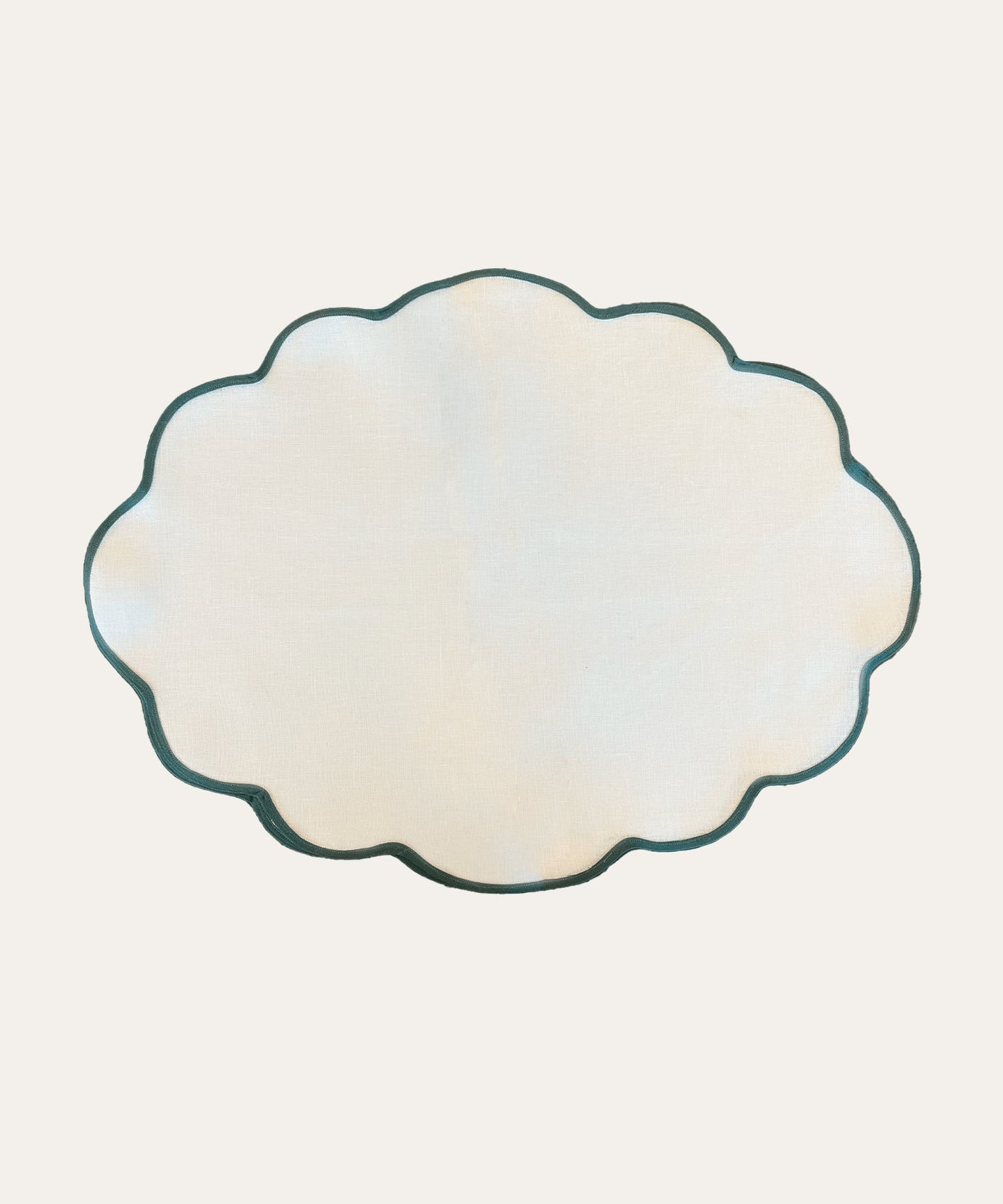 Wave Border Placemat, Forest Green - Stephenson House