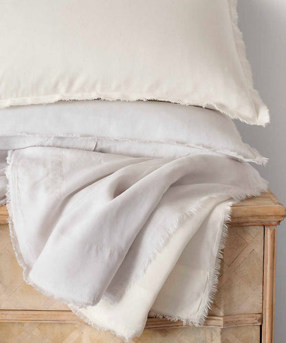 Faye Linen Euro Sham, Dove White