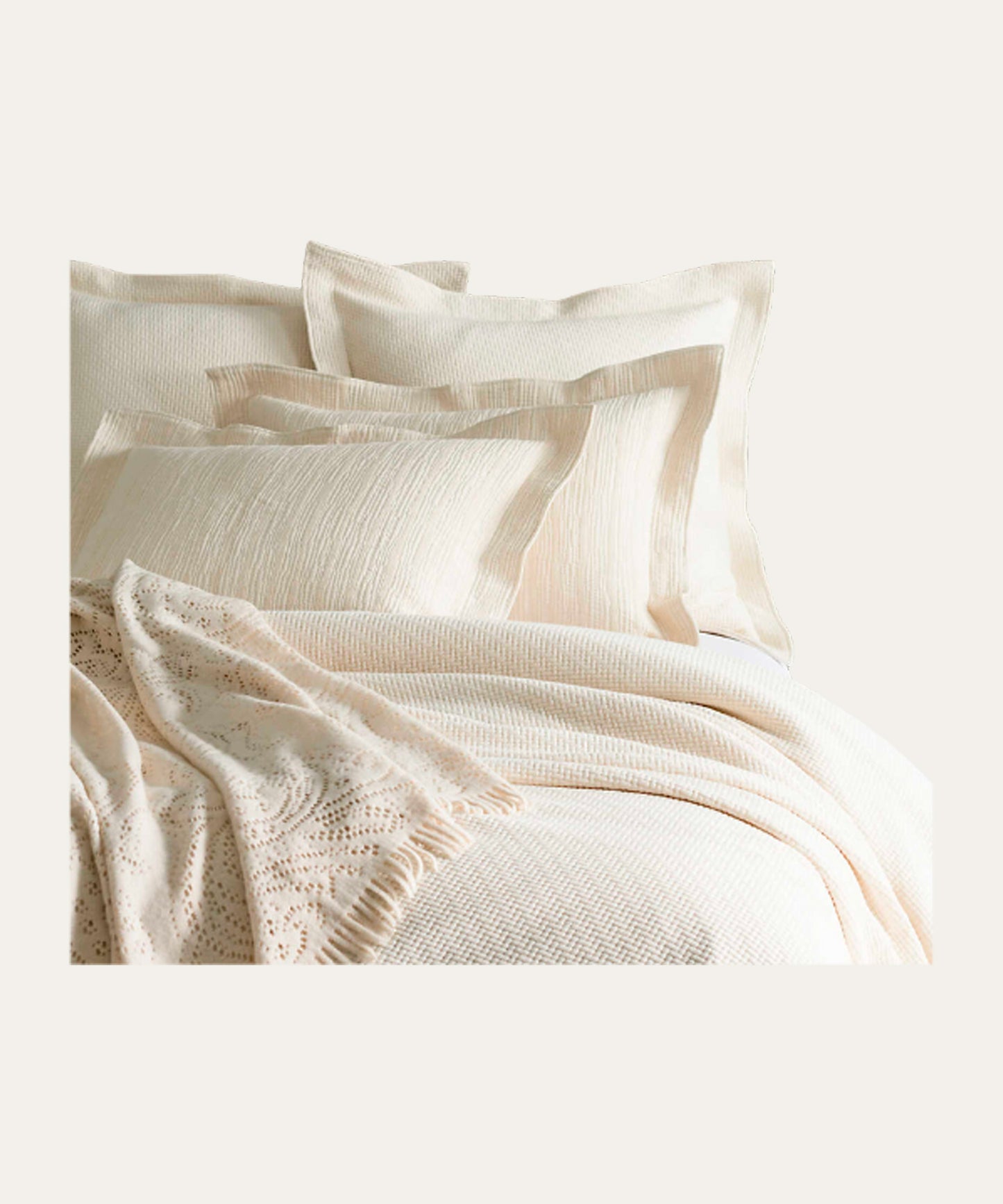 Interlaken Ivory Matelassé, Coverlet