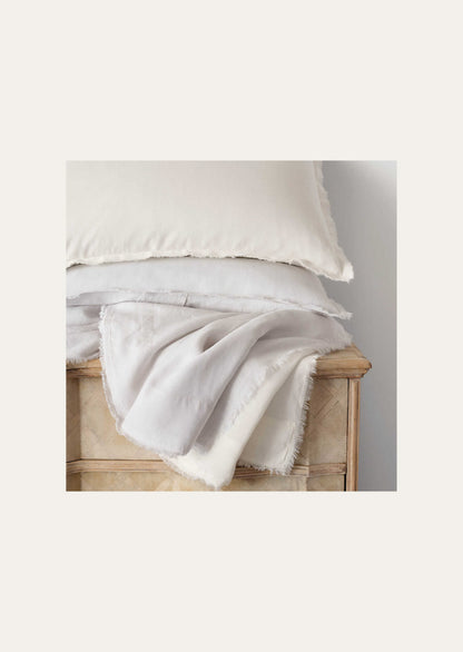 Faye Linen Euro Sham, Dove White