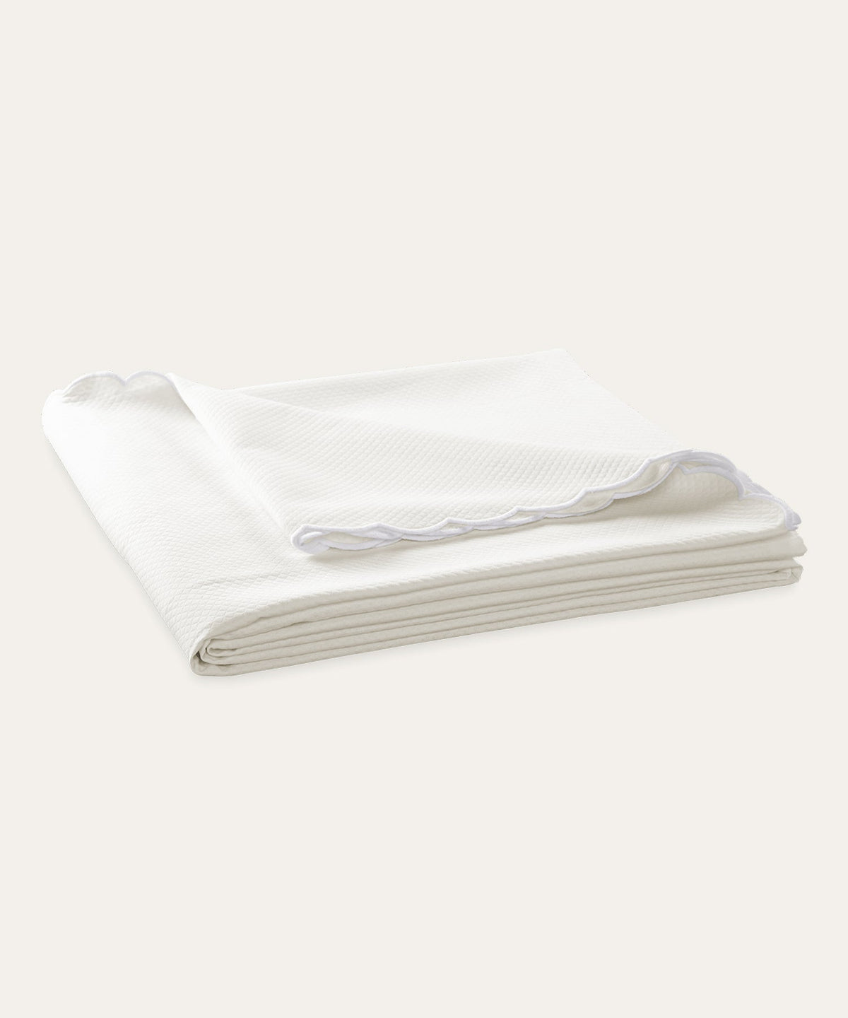 Diamond Pique Coverlet Bone, King - Stephenson House