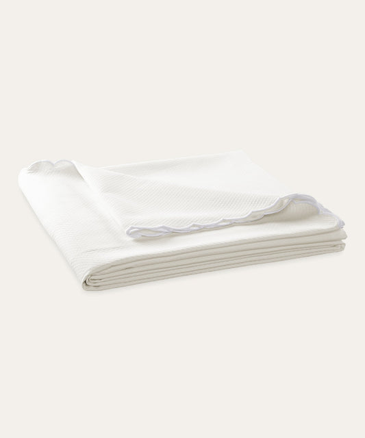 Diamond Pique Coverlet Bone, King - Stephenson House