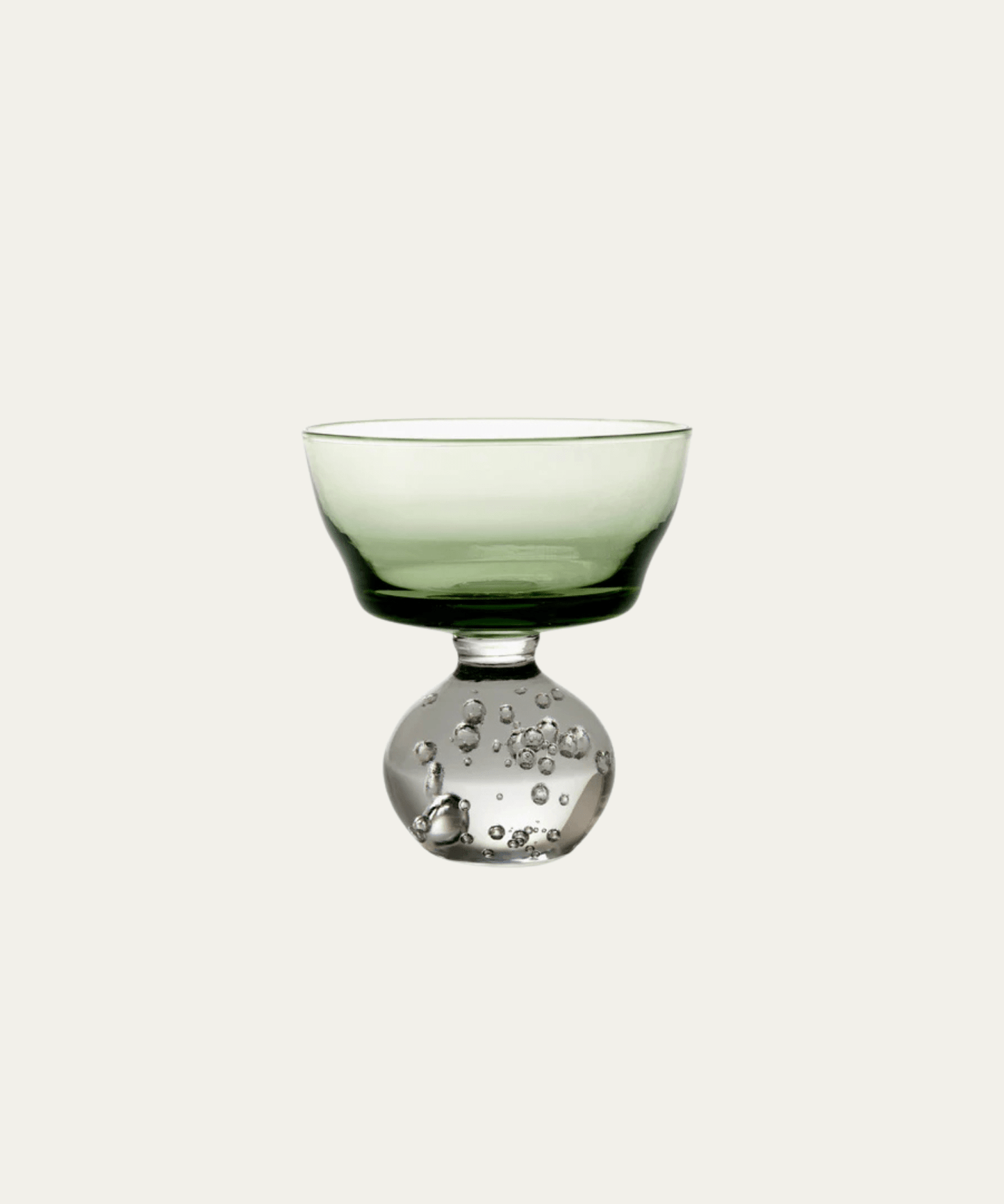 Eternal Snow Green Stem Glass By Bela Silva, Set of Six - Stephenson House