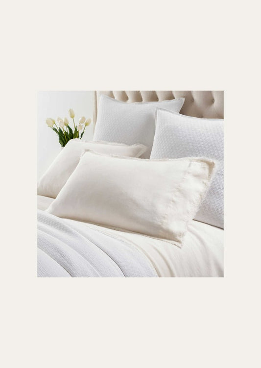 Faye Linen Sheet Set, Dove White - Stephenson House