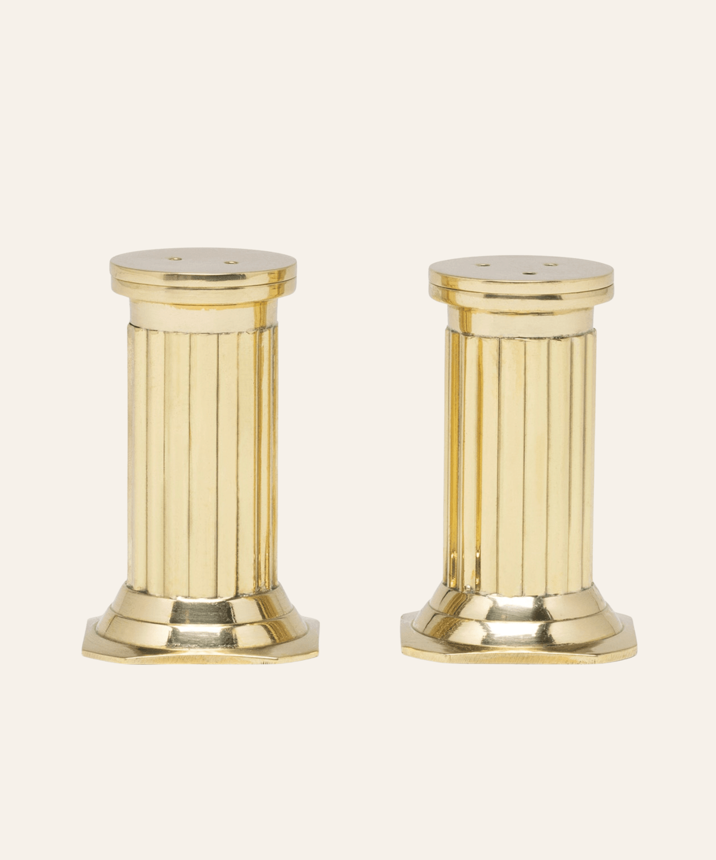 Lazarus Salt and Pepper Shakers - Brass - Stephenson House
