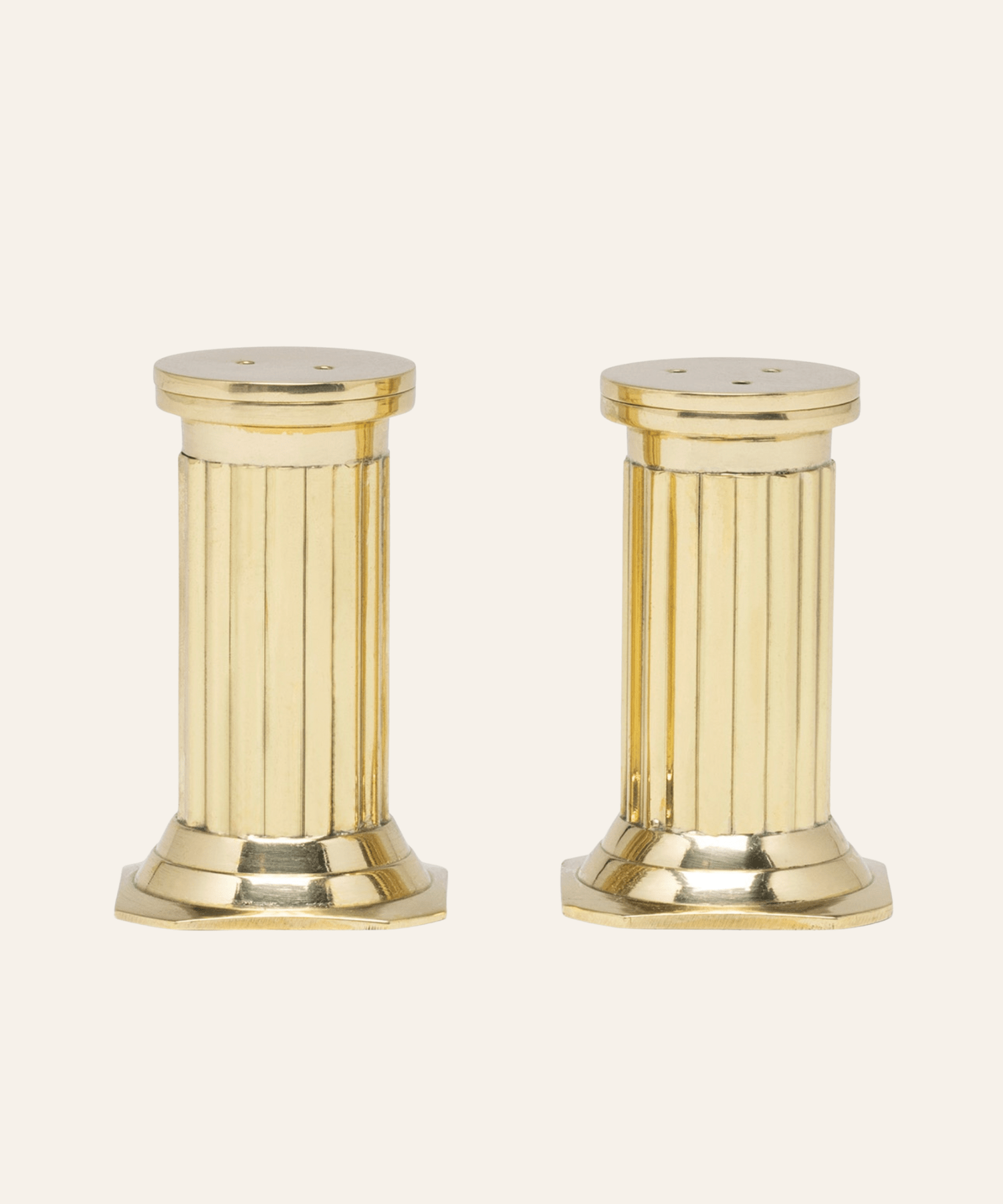 Lazarus Salt and Pepper Shakers - Brass - Stephenson House