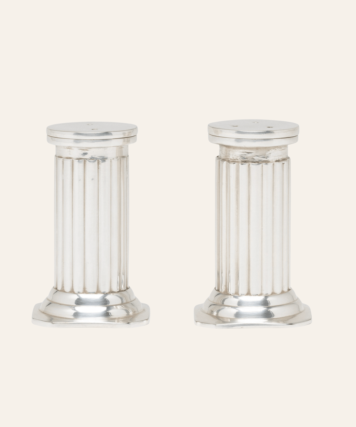 Lazarus Salt and Pepper Shakers - Polished Silver - Stephenson House