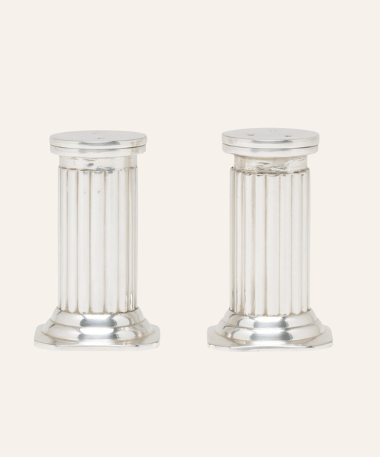 Lazarus Salt and Pepper Shakers - Polished Silver - Stephenson House