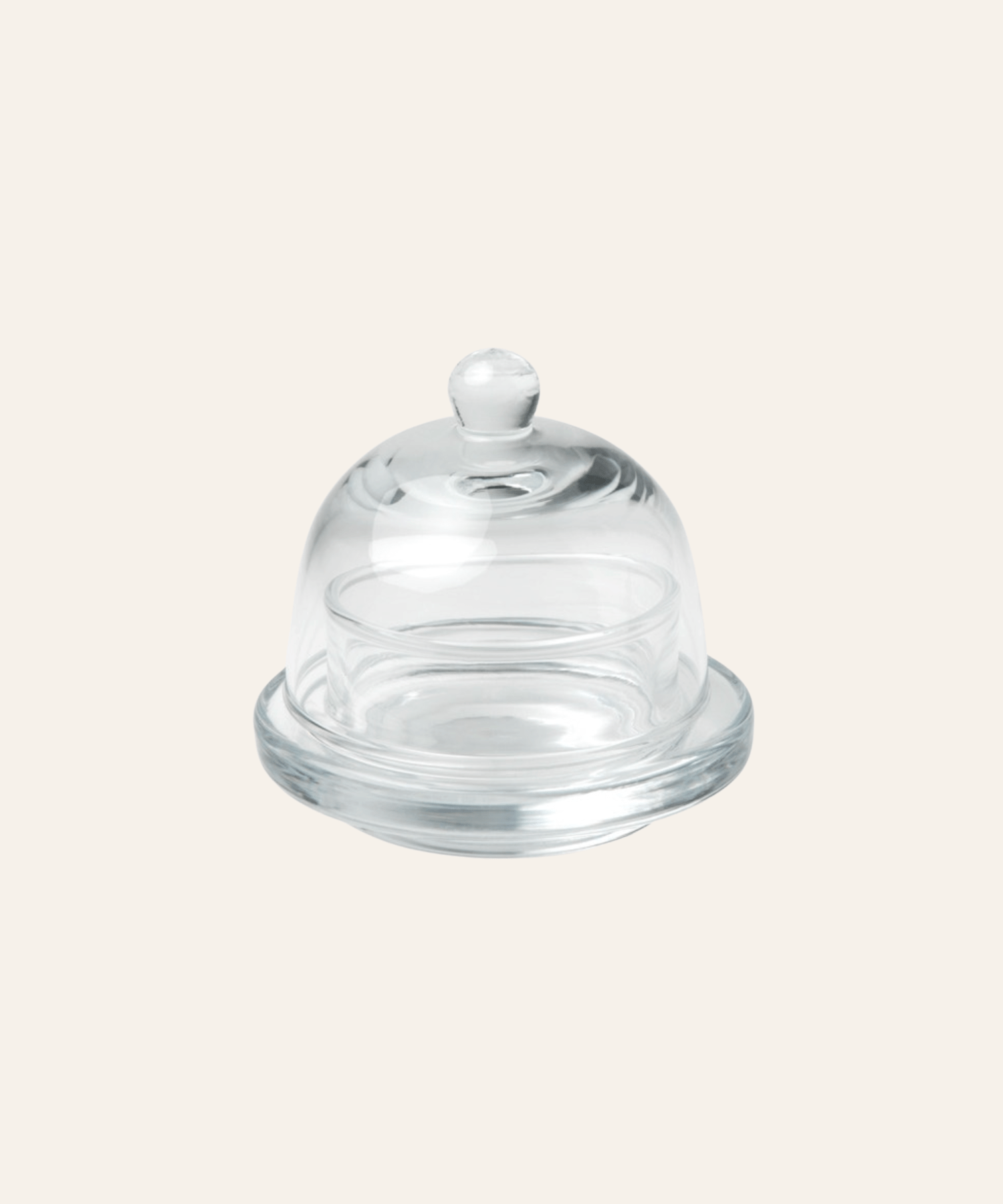Round Butter Dish - Clear - Stephenson House