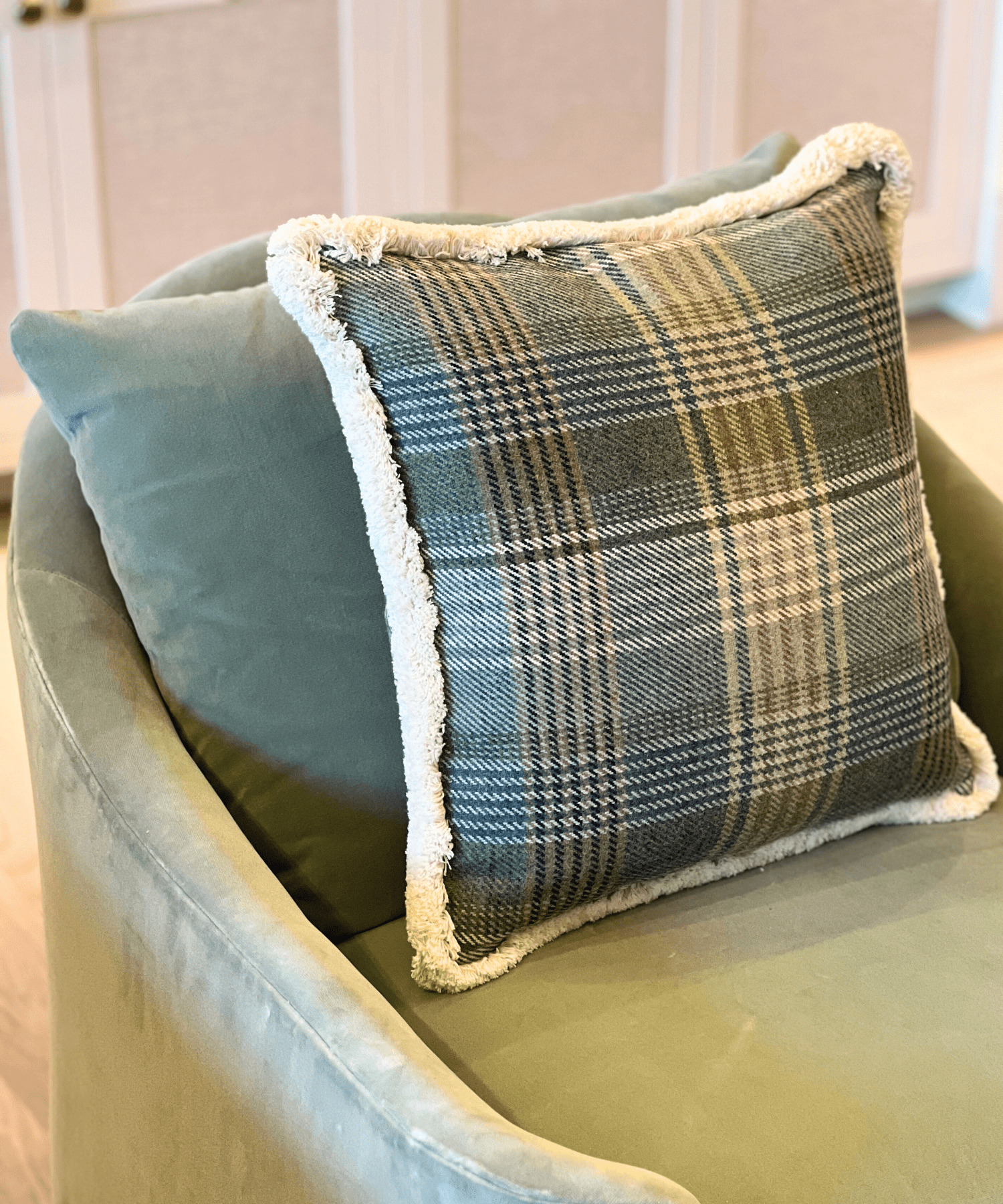 Skye Plaid & Fringe Pillow - Stephenson House