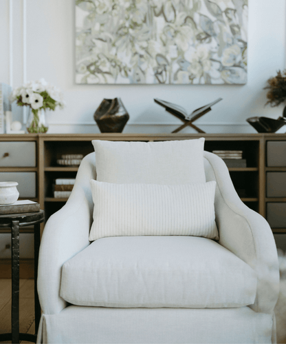 Striped White Linen, 2 Sizes - Stephenson House