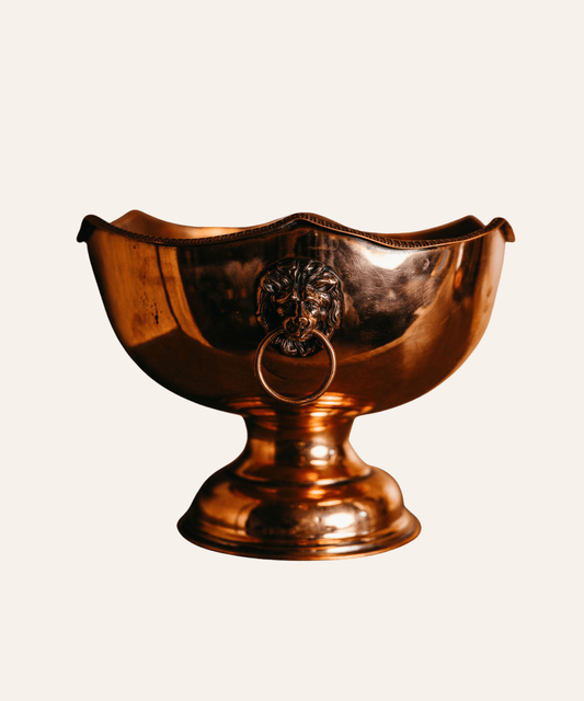 Vintage Lion Head Copper Bowl - Stephenson House