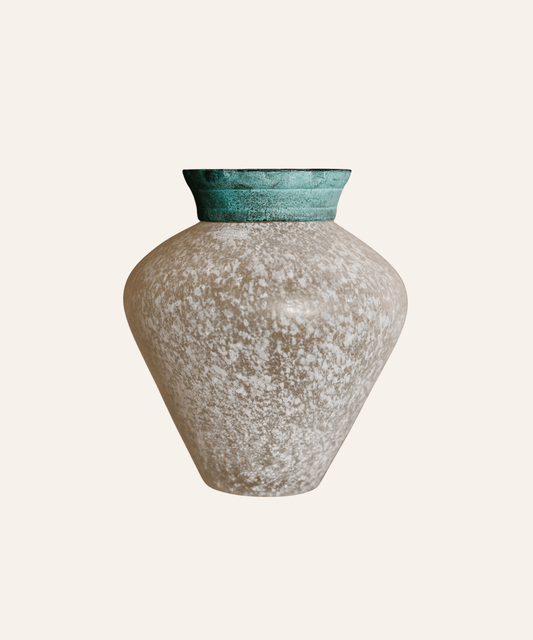 Vintage Scavo Bronze Trimmed Vase, Italy - Stephenson House