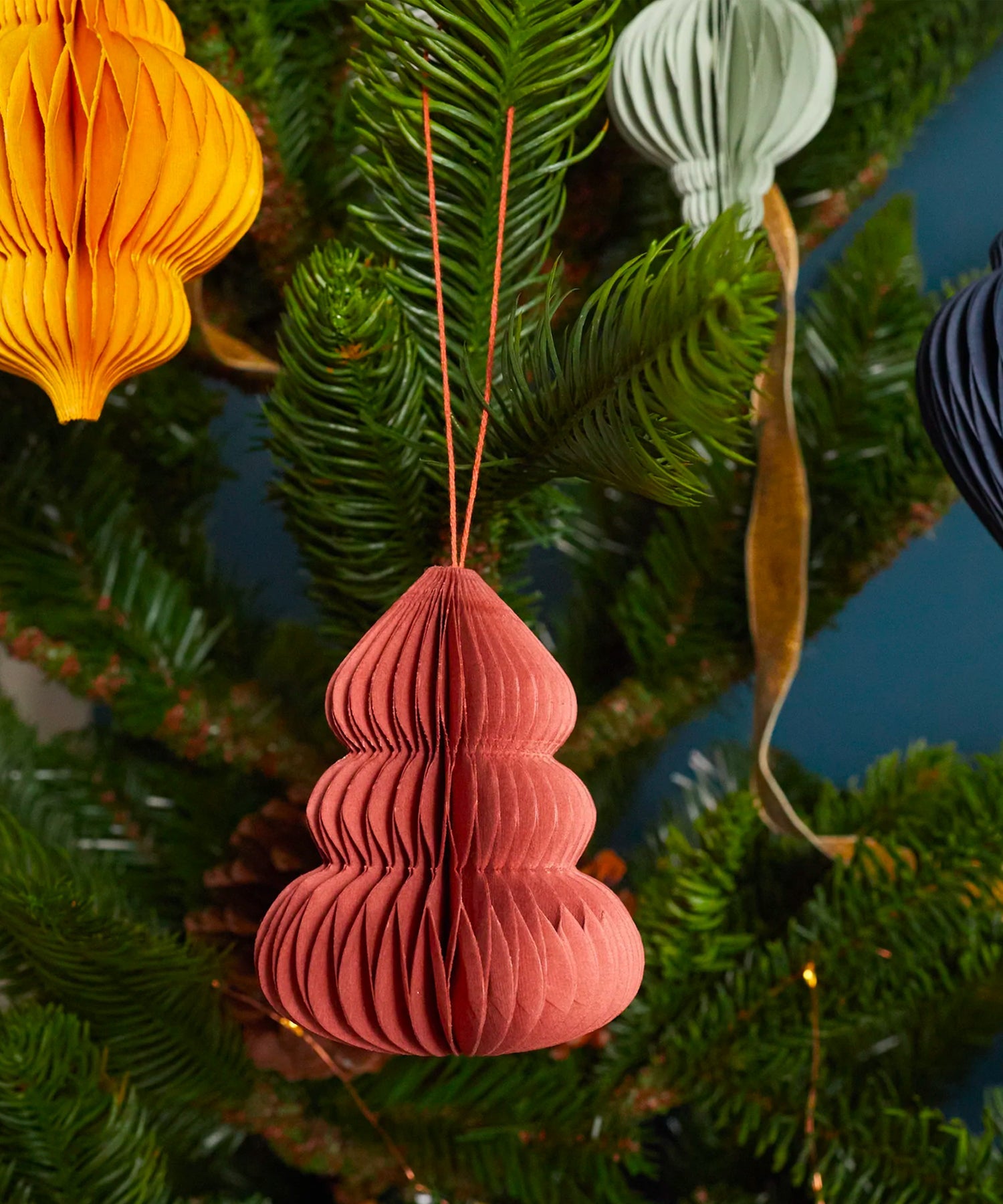 Recycled Paper Accordion Ornaments, Set of 10 - Stephenson House