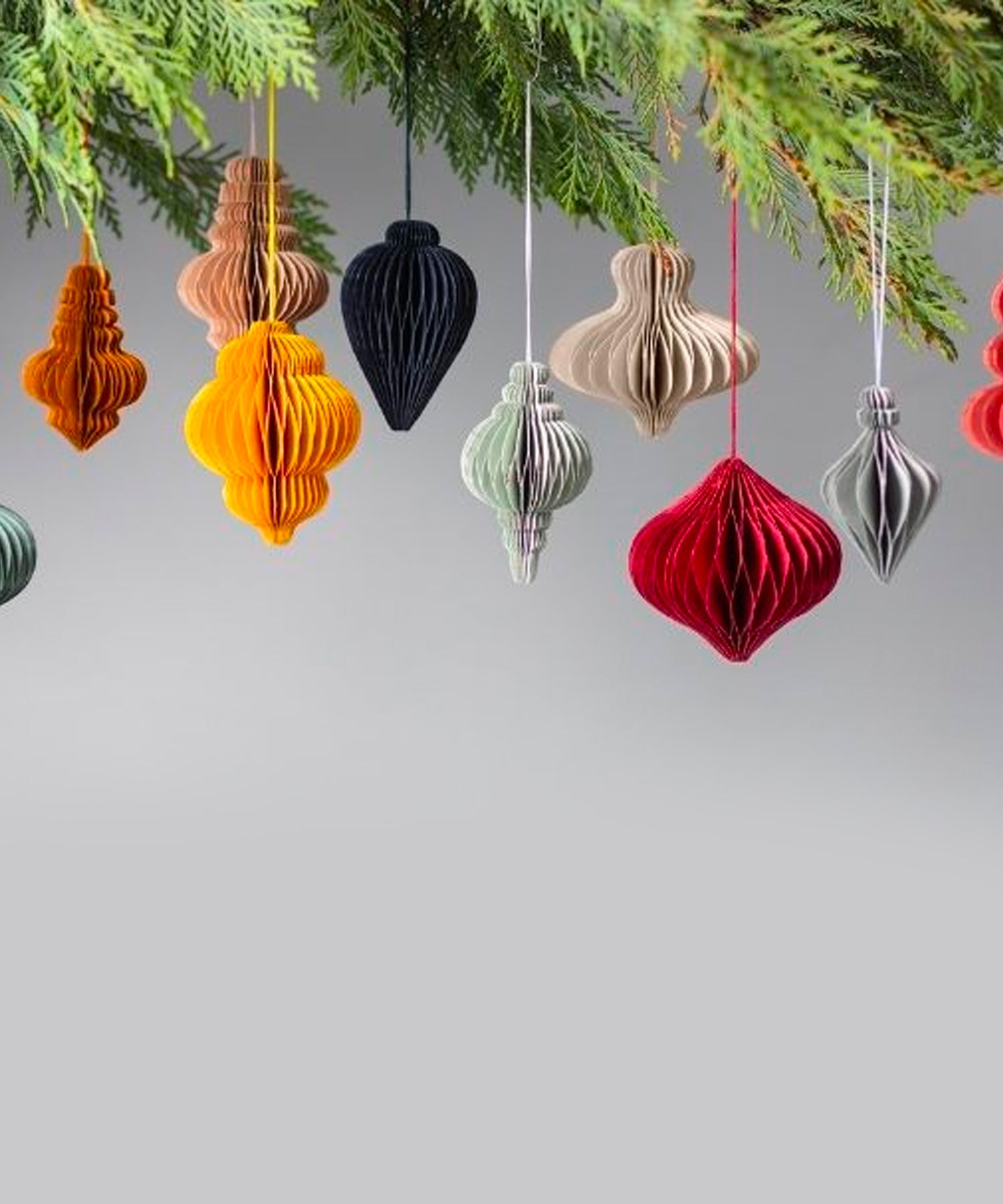 Recycled Paper Accordion Ornaments, Set of 10 - Stephenson House